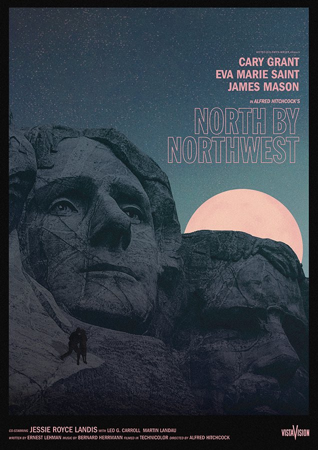 Needle Design North by Northwest movie poster